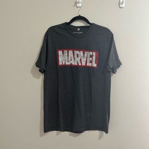 Marvel Charcoal Tee with Red Logo
